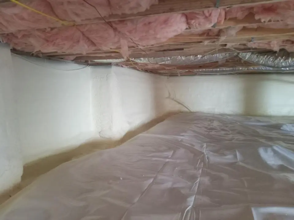 Crawl space encapsulation with closed-cell spray foam for Attic Insulation in Slidell