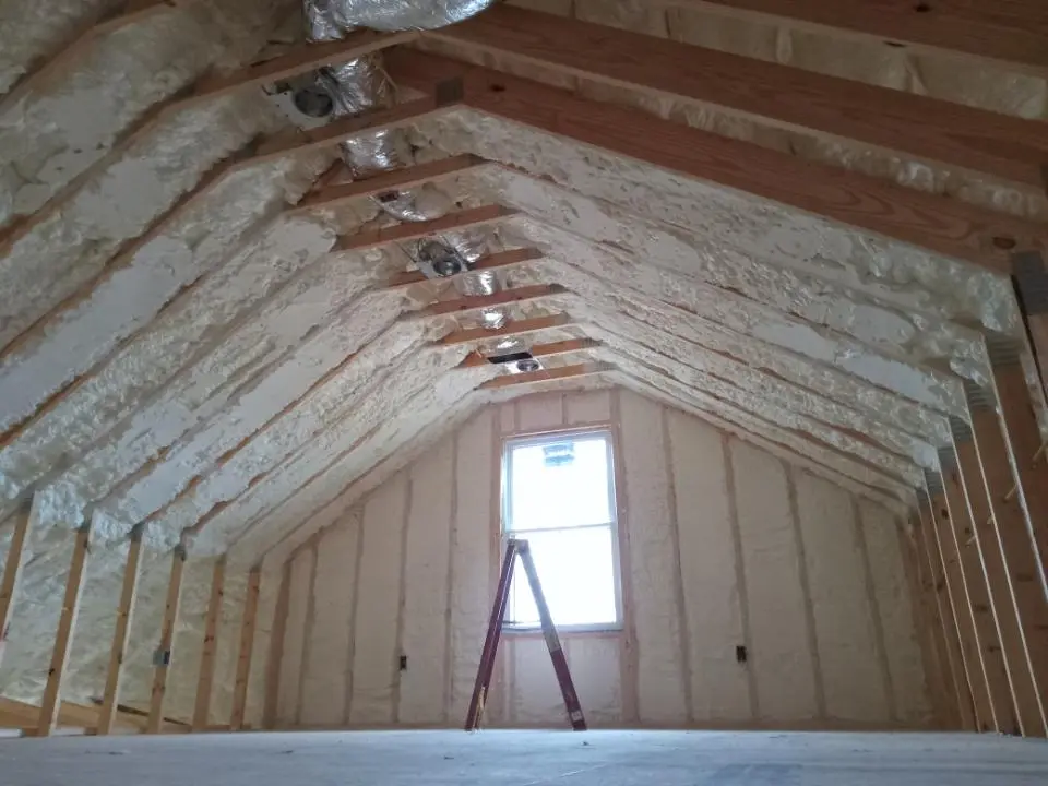 Spray foam roofing application for Crawl Space Insulation project in Slidell
